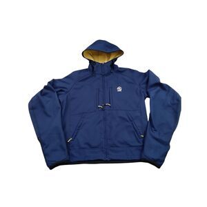 Loki Softshell Fleece Jacket Mens Medium Blue Full Zip Travel Hiking Mountain